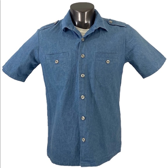 mens levi short sleeve denim shirt